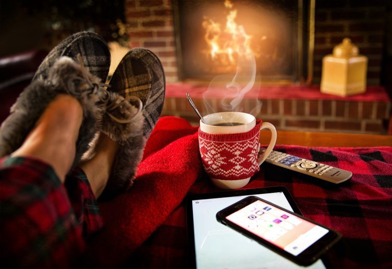 Best Hygge Gift Ideas - relaxing by the fire