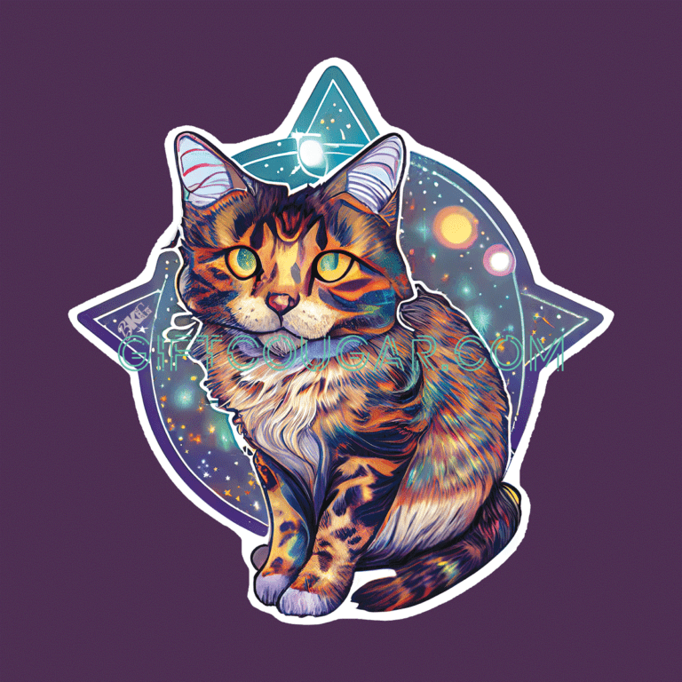 Brandy Gale Studio design of a tortie cat