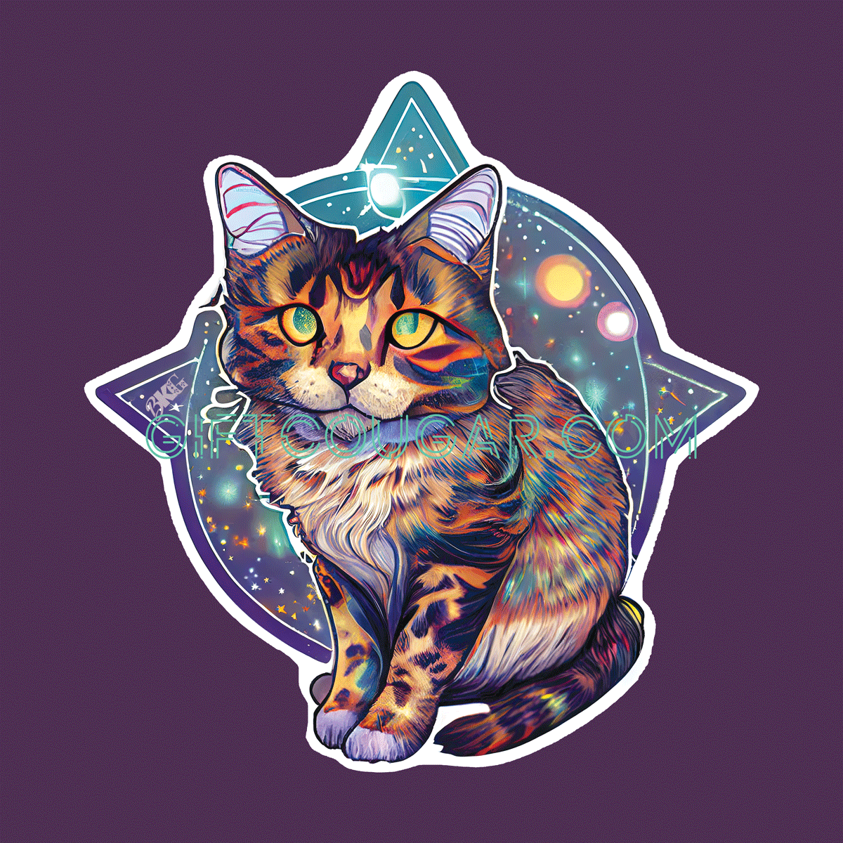 Brandy Gale Studio design of a tortie cat